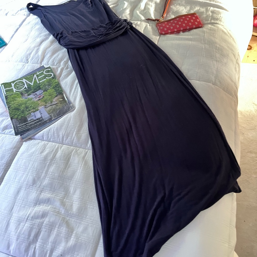 T Tahari Deep Blue Maxi Dress